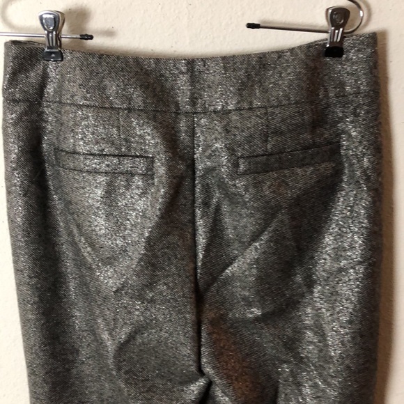 J crews vintage metallic glimmer pants  6 - Picture 6 of 10